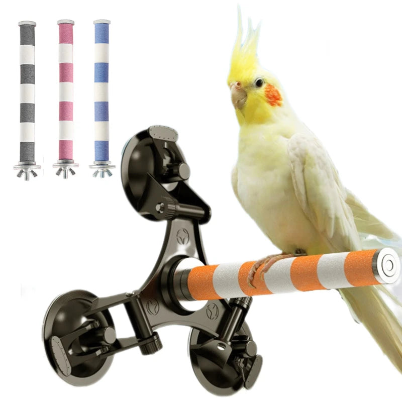 Metal Bird Perch with Suction Cup